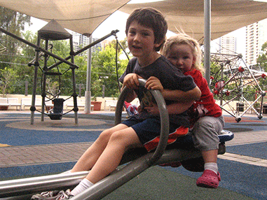 zach & samantha on seesaw